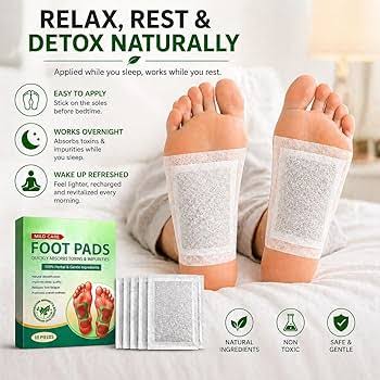 Ayurvedic Detox Foot Pads Buy 1 Get 1 Free 100% Herbal & Gentle Ingredient ( Pack of 10 )